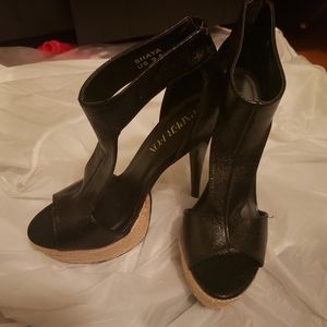 Paper Fox Platform Sandals (9.5)